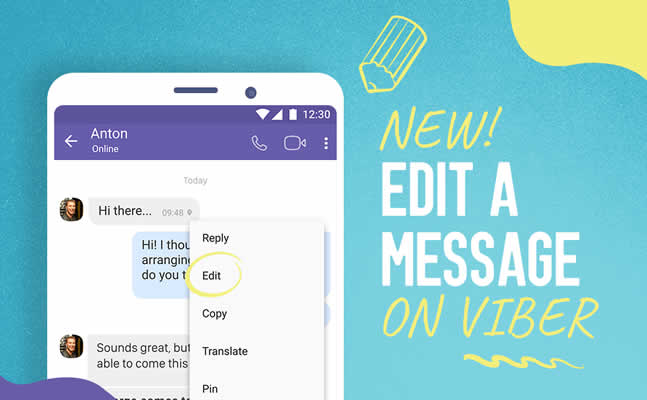 Viber editmessage